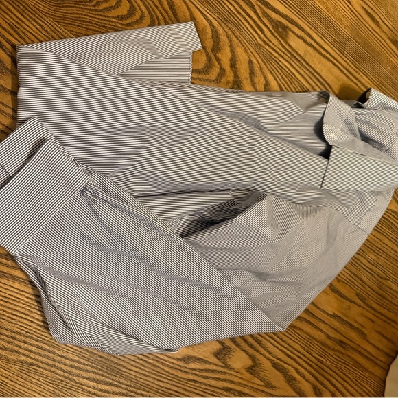 Brook’s Brothers Madison Men's Navy Striped Button Down - Picture 4 of 7